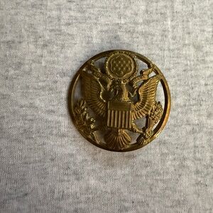 Military Gold Eagle Emblem Brooch